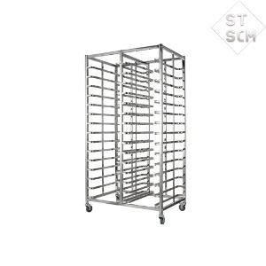 Stainless steel moving rack 30 Tier Bread cart drawer type rack